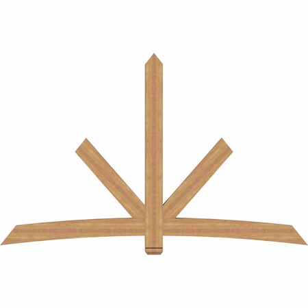 Ekena Millwork Alberta Smooth Timber Gable Bracket, Western Red Cedar, 96"W x 60"H x 3 1/2"D x 5 1/2"F, 15/12 Pitch GBW096X60X0406ALB00SWR
